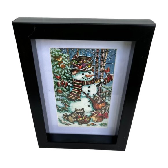 🌸6/$20🌸 Snowman Print in Black Frame - Picture 7 of 15